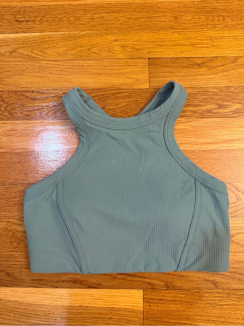 Lululemon Ribbed Nulu High-Neck Yoga Bra Tidewater Teal